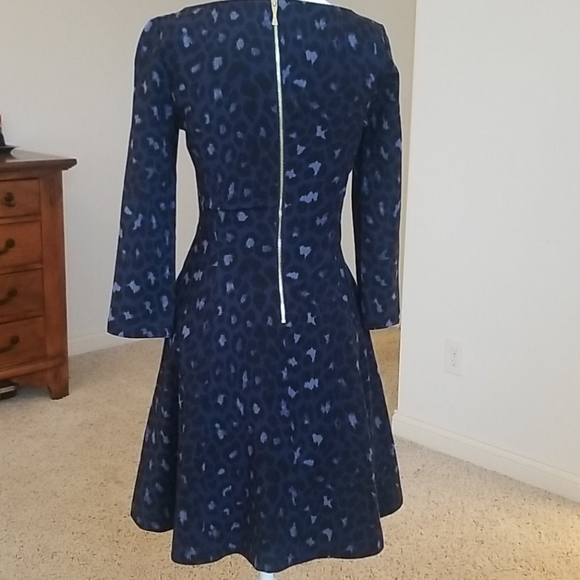 [SOLD] Kate Spade Blue Leopard Dress - Picture 2 of 3